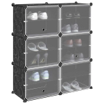 Storage cube organizer su 6 kubeliais ir durelėmis juodas pp