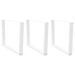Valgomojo stalo kojos v formos 3 vnt baltos 100x(72-73,3) cm