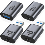 USB C lizdas prie USB A movos, 4 vnt