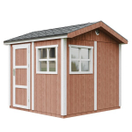 Auk&scaron;čiausios kokybės sodo namelis 5,9 m&sup2; - A252x250x294 cm - su grindimis ir bitumine danga - TIMBELA M913-REDWOOD RED