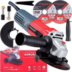 Kampinis &scaron;lifuoklis Worcraft AG08-125P, 850 W, 125 mm, 12000 aps./min., su 2 INOX diskais