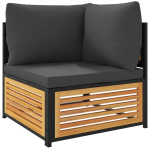 Kampinė sodo sofos，Lauko sofa dalis su pagalvėlėmis, akacijos masyvas CFE64316