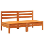 Sodo sofos，Lauko sofa dalys, 2vnt., va&scaron;ko rudos, pu&scaron;is, be porankių CFE80529