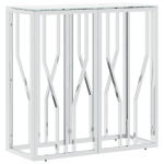 Konsolinis staliukas，konsolinis stalas, sidabrinis, 70x30x70cm, plienas/stiklas CFE73765