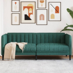 Dvivietė sofa，Poilsio sofa, tamsiai žalios spalvos, audinys CFE17831