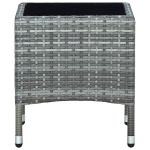 Sodo stalas，Lauko stalas, pilkos spalvos, 40x40x45, poliratanas CFE488036