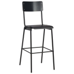 Baro taburetės, 4vnt., juodos, fanera ir plienas (2x280081) CFE888174