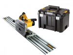 Įgilinamas pjūklas DeWalt DWS520KTR + kreipiančioji liniuotė DeWalt DWS5022 1,5 m