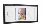 Trigubo rėmelio su moliu rinkinys Baby HandPrint, juodas