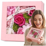 Flower Box rinkinys kvapnios rožės muilinės gėlės dovanai