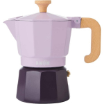 La Cafeti&egrave;re VENICE 3 puodelių espreso kavos aparatas &ndash; aliuminis, violetinė, dviejų tonų