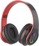 Sulankstomos &bdquo;Bluetooth&ldquo; belaidės ausinės su LED ap&scaron;vietimu, &bdquo;Hi-Fi&ldquo; stereofoniniu ir triuk&scaron;mą slopinančiu mikrofonu, black-red
