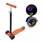 Paspirtukas vaikams su &scaron;viečiančiais ratukais Scooter, oranžinis