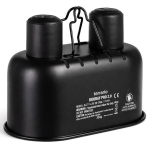 Dviguba terariumo lempa Terrario DUORAY 2.0, juodas gaubtas, 2x60 W