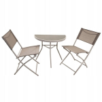 Balkono ir terasos baldų komplektas &ndash; stalas ir 2 kėdės