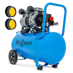 Be alyvos dviejų cilindrų kompresorius 50L HEXWELT HW-KBO-2T-50L 1500W 8BAR