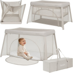 Kelioninė lovytė 2in1 su 4 cm čiužiniu iki 36 mėn. Lionelo Mila Beige Cream