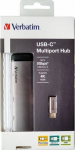 usb (3.1) &scaron;akotuvas 4 prievadų, 49140, pilkas, kabelio ilgis 15 cm, "verbatim", adapteris usb c į 1x usb c, 1x usb a(3.0), 1x hdmi
