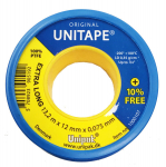 Tefloninė juostelė Unitape, 13.2mx12mmx0.075mm