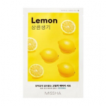 Lak&scaron;tinė veido kaukė su citrinų ekstraktu Missha Airy Fit Sheet Mask Lemon sheet mask with lemons, 19g