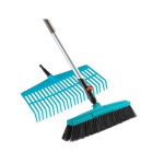 Gardena Combisystem rinkinys: lapų grėblys + lauko &scaron;luota