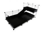 Modulinis narvas su grindimis ir rampa C&C Loft, juodas