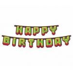 Popierinė girlianda Happy Birthday Game On, 160 cm