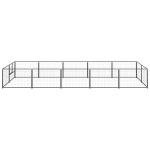 vidaXL Voljeras &scaron;unims, juodos spalvos, 10m&sup2;, plienas