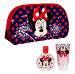 Kosmetikos rinkinys vaikams Air-Val Minnie Mouse: tualetinis vanduo 50 ml + du&scaron;o gelis 100 ml + kosmetinė