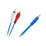 kabelis jack 3.5-2 x rca nieb.4mm 1.8m