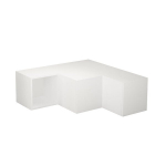Kampinis TV stovas, kompakti&scaron;kas, Decortie, 94,2 x 31,4 x 90,6 cm, baltas