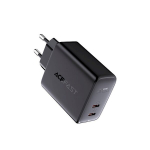 Dvigubas įkroviklis USB-C 40W, juodas