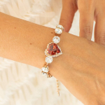 Apyrankė moterims DiamondSky &bdquo;Heart of The Ocean (Red Magma)&ldquo; su Swarovski kristalais