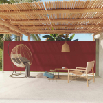 I&scaron;traukiama &scaron;oninė kiemo pertvara vidaXL, 180x600 cm, raudona