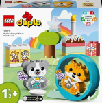 LEGO 10977 DUPLO Mano pirmasis &scaron;uniukas ir kačiukas su garso efektais, žaislas kūdikiams nuo 18 mėnesių, gyvūnų figūrėlės, didelės kaladėlės