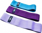 Pasiprie&scaron;inimo gumos Power System Booty Band Set, 32 x 8 cm, mėlyna/violetinė