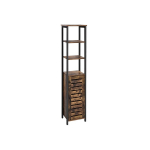 Auk&scaron;ta spintelė LSC37BX, 37 x 30 x 167 cm., ruda/juoda