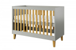Kūdikių lovytė Kocot Kids Kubi, 60x120 cm, pilka