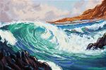 Deimantinė mozaika Seascape 43x21 cm