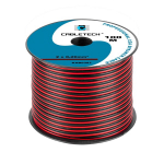 cca garsiakalbio kabelis 0,20 mm juodas/raudonas