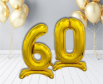 Folijos numerio balionai, rinkinys "60" (spalva: auksas) 4998