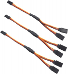 10 dalių RC servo ilgintuvas nuo 1 iki 2 Y laidų 300 mm 3 kontaktų JR vyri&scaron;kos ir Futaba moteri&scaron;kos lyties, skirtas RC dronams, sraigtasparniams, automobiliams