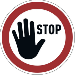 Klijuojamas ženklas STOP, &Oslash;43cm