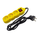 Prailgintuvas su įžeminimu Entac ESEG3-1.5-SW-Y 3 lizdų 3680W&nbsp;IP20 1.5 m su jungtuku
