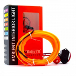 LED juosta automobilio vidaus ap&scaron;vietimui, 5m, oranžinė, 12V, EPAL5M