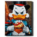 Tapyba pagal skaičius Duck i bitcoin Oh Art!, 40x50 cm
