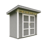 Premium kokybės sodo namelis Timbela M901A, 239 x 161 x 294 cm, su dažų rinkiniu Cavern Steel
