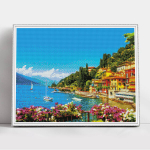 Deimantinė mozaika su rėmeliu TM Varvikas Romantic Lagoon LMC025e 50x65 cm