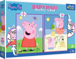 Dvipusė dėlionė Trefl Baby Maxi Cheerful Day Peppy 4in1, 20 d.