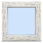 Naujas PVC langas 800 x 830 Balta/Balta